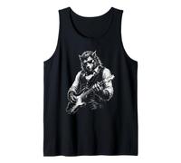 Art de Musique Rock Awesome Wolf Guitar Player Débardeur
