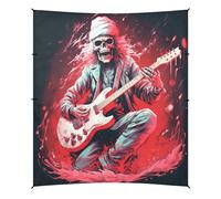 Art De NoëL Cool Rage Guitare Tente de Plage Abri Solaire pour Camping,Installation Facile,Portable avec Sacs de Sable pour Pêche Pique-Nique Plein Air