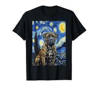 Art de Nuit étoilée Cane Corso Dog Van Gogh T-Shirt Graphique avec Valeur, Homme, Noir, M