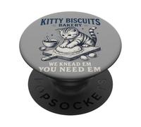 Art de pâtisserie Amusant Kitty Biscuits Boulangerie Amoureux des Chats PopSockets PopGrip Adhésif