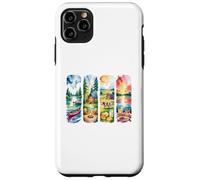 Art de Paysage d'aventure en Plein air Aquarelle Rustique Coque pour iPhone 11 Pro Max