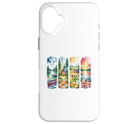 Art de Paysage d'aventure en Plein air Aquarelle Rustique Coque pour iPhone 16 Plus