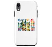 Art de Paysage d'aventure en Plein air Aquarelle Rustique Coque pour iPhone XR