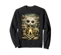 Art de Paysage onirique surréaliste de Weirdcore Cat Sweatshirt