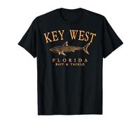 Art de pêche à l'orange vintage avec requin de Floride à Key West T-Shirt
