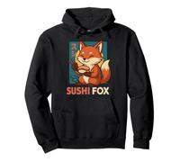 Art de Personnage Mignon Japonais rétro de Sushi Fox Sweat à Capuche