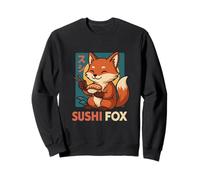 Art de Personnage Mignon Japonais rétro de Sushi Fox Sweatshirt