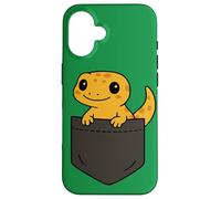 Art de poche amusant avec un gecko, un amoureux des reptiles, un joli lézard Coque pour iPhone 16