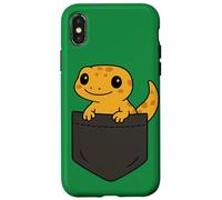 Art de poche amusant avec un gecko, un amoureux des reptiles, un joli lézard Coque pour iPhone X/XS