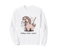 Art de Poney Kawaii Mignon Gallop Smile Repeat Sweatshirt