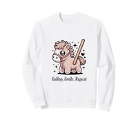 Art de Poney Kawaii Mignon Gallop Smile Repeat Sweatshirt