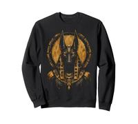 Art de Portrait sacré de l'Égypte Ancienne Jackal Pharaon Ankh Sweatshirt