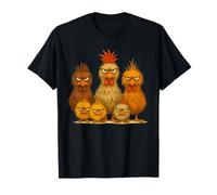 Art de Poulet coloré en colère, Famille de Poulet Folle drôle T-Shirt