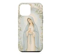 Art de prière catholique de la Vierge Marie Florale avec Une grâce paisible Coque pour iPhone 12 Pro Max