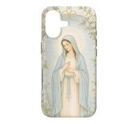 Art de prière catholique de la Vierge Marie Florale avec Une grâce paisible Coque pour iPhone 17