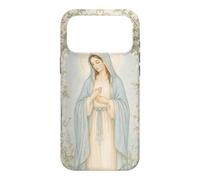 Art de prière catholique de la Vierge Marie Florale avec Une grâce paisible Coque pour iPhone 17 Pro Max