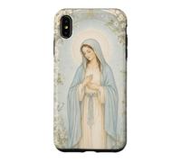 Art de prière catholique de la Vierge Marie Florale avec Une grâce paisible Coque pour iPhone XS Max