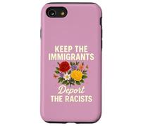 Art de Protestation Floral Floral de Fleurs Sauvages pour empêcher Les Immigrants d'expulser Les racistes Coque pour iPhone SE (2020) / 7/8