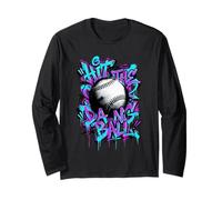 Art de Rue de Baseball Hit The Dang Ball Manche Longue