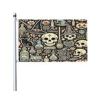 Art De Rue D'Halloween Sur Le Thème Des Sorcières Bannière 90X150Cm Double Face Suspendre Décoration Bannière Drapeau Pour Chambres Vacances Clubs