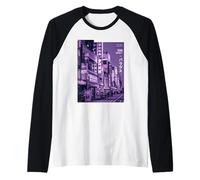 Art de Rue rétro Cyberpunk des Tokyo Nights Manche Raglan
