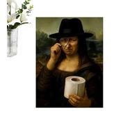 Art De Salle De Bain Mona Lisa, Poster Image Art Drôle 30 X 40 Cm, Tableaux drôles avec La Joconde, Pour Salle De Bain, Sanitaires, WC, , Dortoir, École, Hôtel, Appartement, Cabinet De Toilette