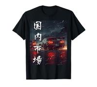 Art de scène de Voitures de Sport JDM Drift Racing à la dérive Pendant Une Nuit pluvieuse T-Shirt