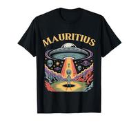 Art de Science-Fiction rétro d'enlèvement d'ovnis par Un Extraterrestre de Maurice T-Shirt