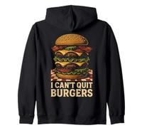 Art de Style Graphique I Can't Quit Burgers Sweat à Capuche