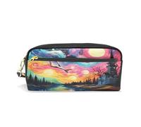 Art De Style Van Gogh Étui à Crayons en Cuir, Trousse Élève Scolaire Sac à Crayons Trousse de Maquillage pour Garçon Fille