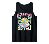 Art de Surf Tropical rétro Aloha Hawaii Surf and Soul Débardeur