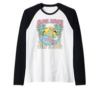 Art de Surf Tropical rétro Aloha Hawaii Surf and Soul Manche Raglan