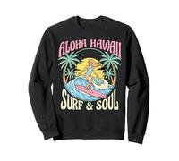 Art de Surf Tropical rétro Aloha Hawaii Surf and Soul Sweatshirt