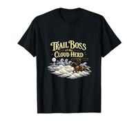 Art de Trail Boss of The Cloud Herd Unicorn Wrangler T-Shirt