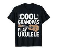 Art de ukulélé Cool pour Grand-père Homme Amateur de Musique Joueur de ukulélé T-Shirt