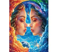Art de Visage de Deux déesses Puzzles 300 Pièces pour Adultes Educa Challenge Relaxant Activité De Famille Divertissement Créatif Décoration Moderne 300 PCS