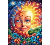 Art de Visage de la déesse du Soleil Puzzle 1000 Pièces pour Adultes Educa Qualité Supérieure Artistique Décoration Intérieure Jeu De Réflexion Cadeau Unique 1000 PCS
