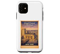 Art de Voyage aérien rétro New York City Grand Central Terminal Coque pour iPhone 11