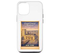 Art de Voyage aérien rétro New York City Grand Central Terminal Coque pour iPhone 12/12 Pro