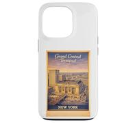 Art de Voyage aérien rétro New York City Grand Central Terminal Coque pour iPhone 13 Pro