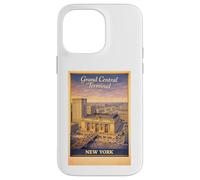 Art de Voyage aérien rétro New York City Grand Central Terminal Coque pour iPhone 14 Pro Max