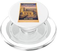 Art de Voyage aérien rétro New York City Grand Central Terminal PopSockets PopGrip pour MagSafe