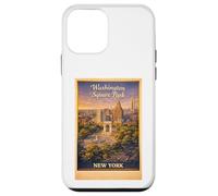 Art de Voyage aérien rétro New York City Washington Square Park Coque pour iPhone 12 Mini