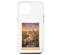Art de Voyage aérien rétro New York City Washington Square Park Coque pour iPhone 12 Pro Max