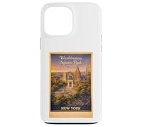 Art de Voyage aérien rétro New York City Washington Square Park Coque pour iPhone 13 Pro Max