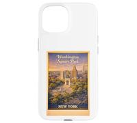 Art de Voyage aérien rétro New York City Washington Square Park Coque pour iPhone 15