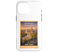 Art de Voyage aérien rétro New York City Washington Square Park Coque pour iPhone 16 Pro Max