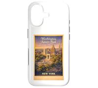 Art de Voyage aérien rétro New York City Washington Square Park Coque pour iPhone 17