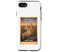 Art de Voyage aérien rétro New York City Washington Square Park Coque pour iPhone SE (2020) / 7/8