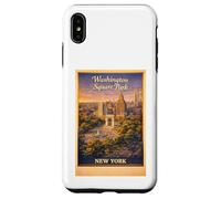 Art de Voyage aérien rétro New York City Washington Square Park Coque pour iPhone XS Max